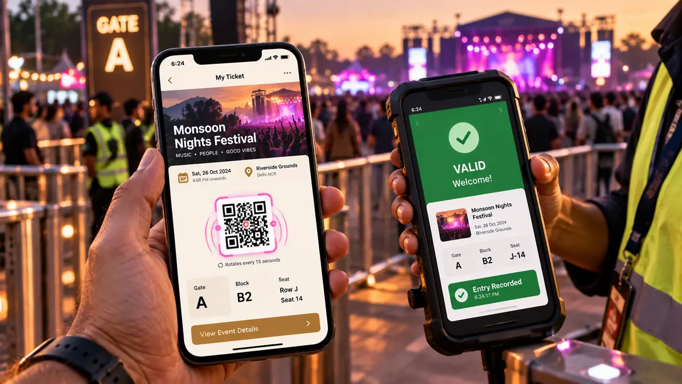 Crowdline fan ticket and gate scanner