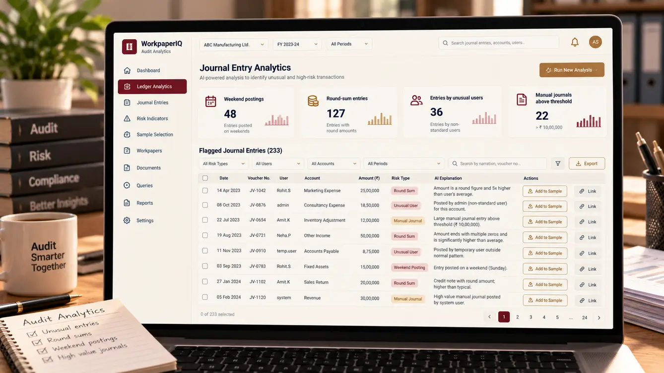 WorkpaperIQ general ledger analytics