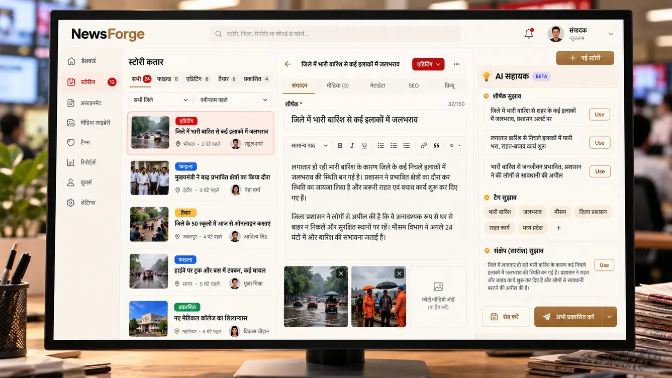NewsForge newsroom CMS