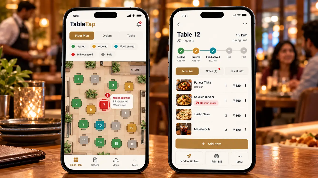 TableTap server floor view