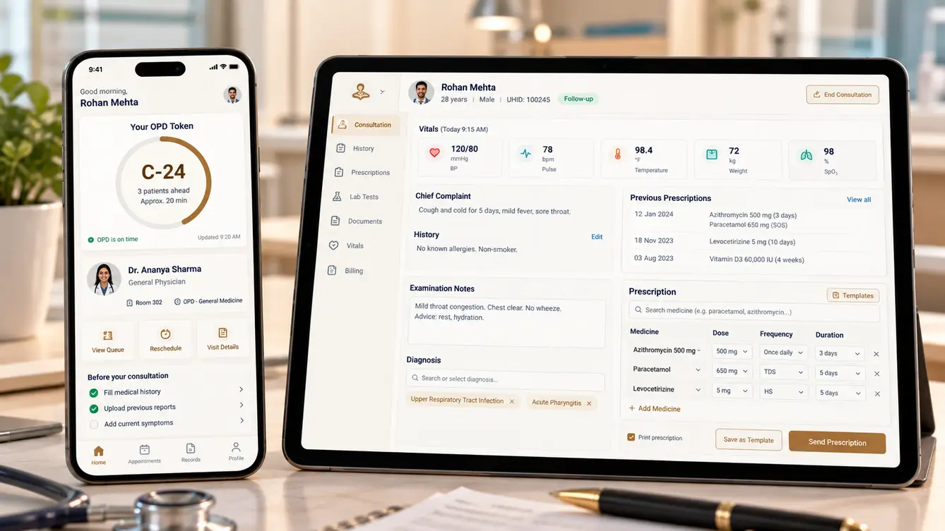 ChikitsaOne patient app and doctor console